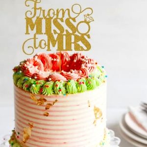 From Miss to Mrs cake topper